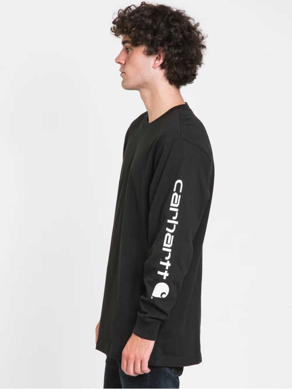 Carhartt Men's Loose Fit Heavyweight Long-Sleeve Logo Graphic T-Shirt